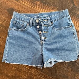 Girls Old Navy high rise cut off shorts, size 12